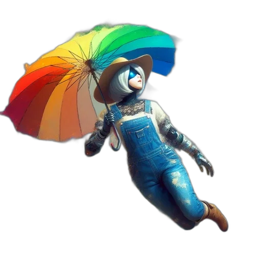 umbrella, robot, jacket, dress transparent PNG cut-out