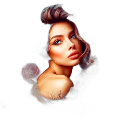 face, jewelry, photorealistic, fantasy art transparent PNG cut-out