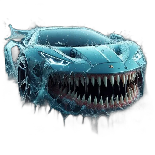 car, dragon, mask, creature transparent PNG cut-out