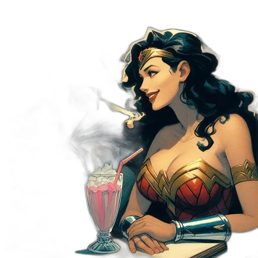 comic book art, concept art, fantasy art, cartoon transparent PNG cut-out