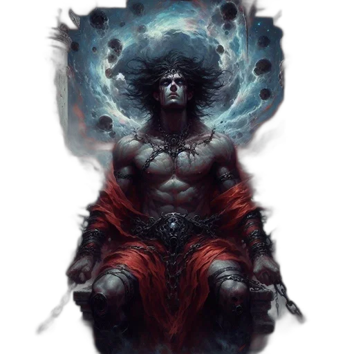 creature, sword, face, fantasy art transparent PNG cut-out