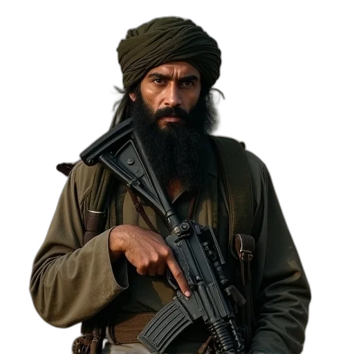 weapon, staff, jacket, face transparent PNG cut-out