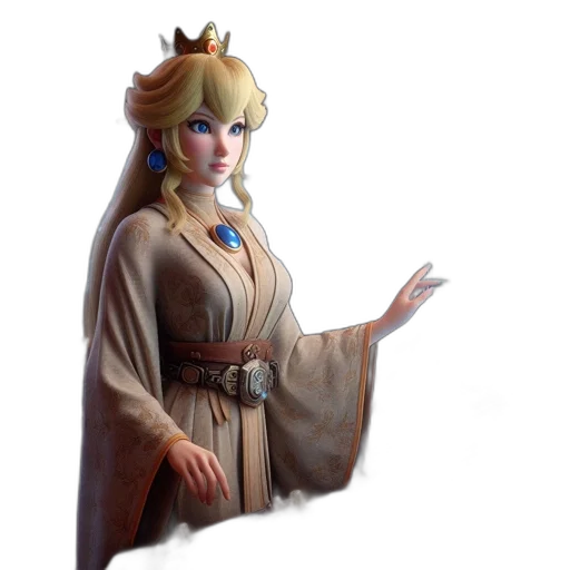 crown, staff, dress, concept art transparent PNG cut-out