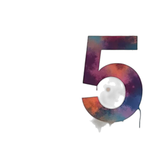 3d render, numbers, watercolor, splashs transparent PNG cut-out