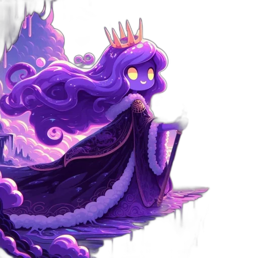 dragon, creature, crown, staff transparent PNG cut-out