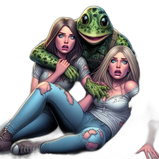 creature, concept art, comic book art, photorealistic transparent PNG cut-out