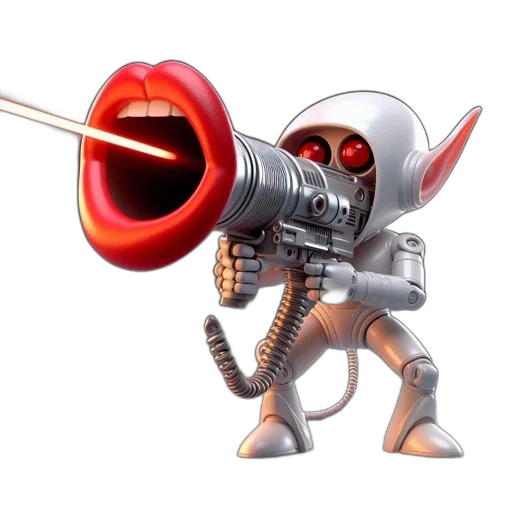 weapon, robot, staff, animal transparent PNG cut-out