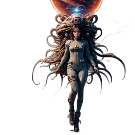 hair, concept art, fantasy art, comic book art transparent PNG cut-out