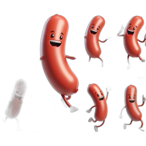 food, animal, creature, 3d render transparent PNG cut-out