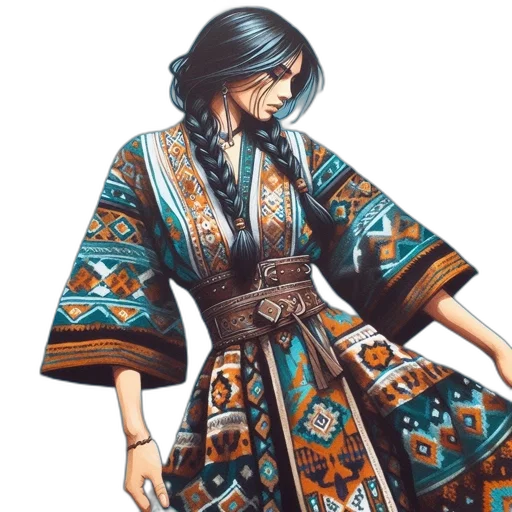 dress, jacket, staff, jewelry transparent PNG cut-out