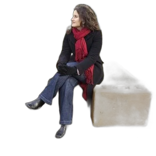 furniture, jacket, snow, woman transparent PNG cut-out