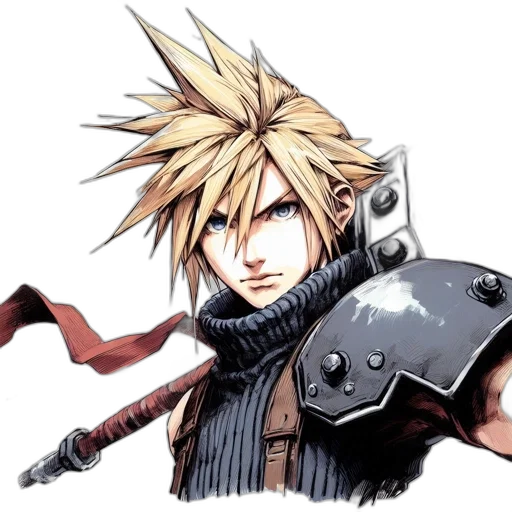 sword, weapon, staff, hair transparent PNG cut-out