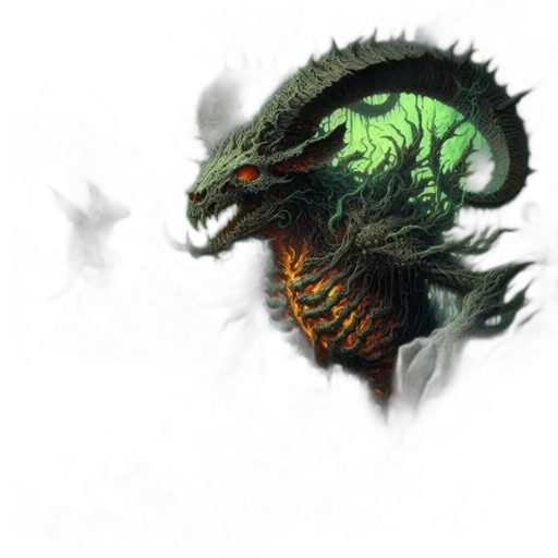 dragon, creature, animal, staff transparent PNG cut-out