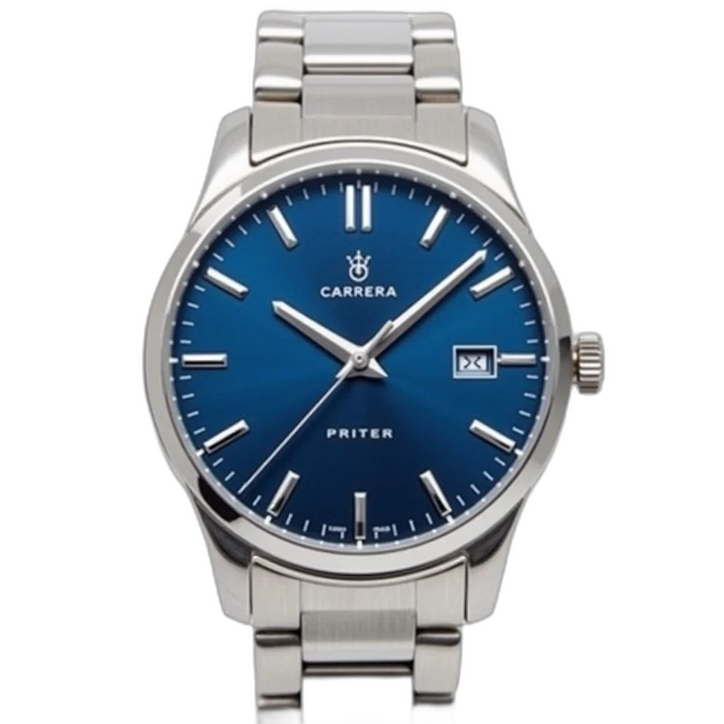 silver, wristwatch, blue, dial transparent PNG cut-out
