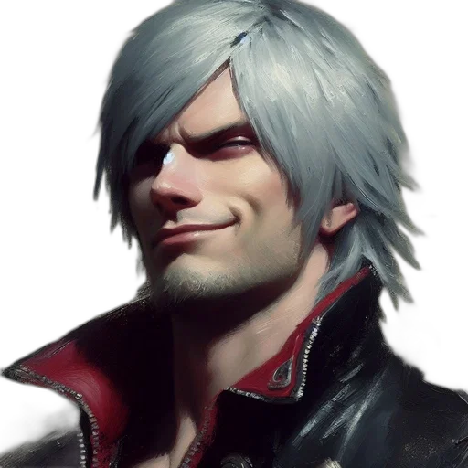 jacket, face, staff, weapon transparent PNG cut-out