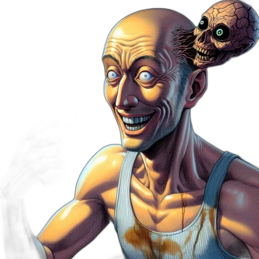 face, mask, robot, creature transparent PNG cut-out