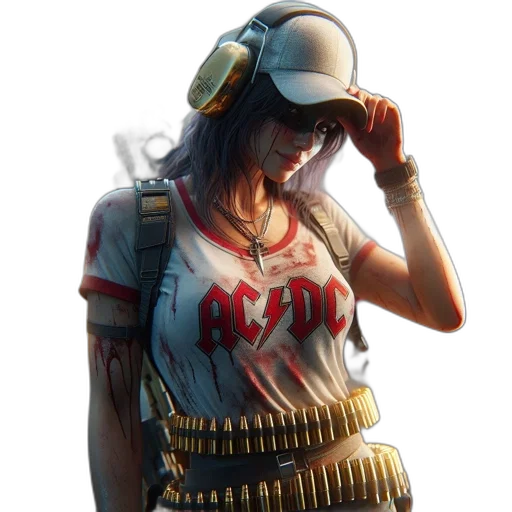 weapon, jacket, face, dress transparent PNG cut-out