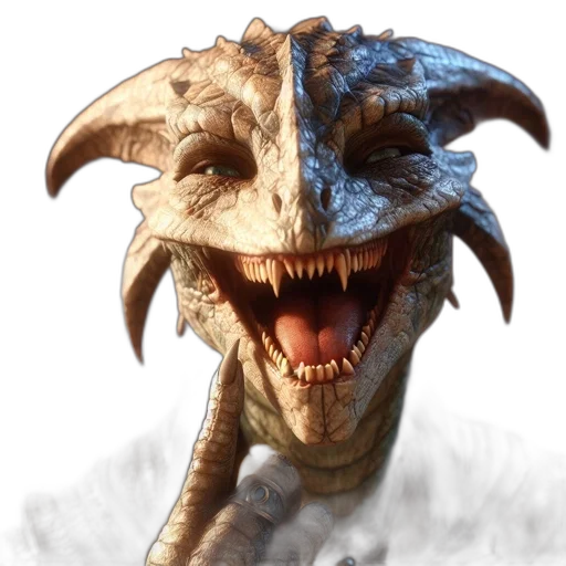 dragon, creature, animal, face transparent PNG cut-out