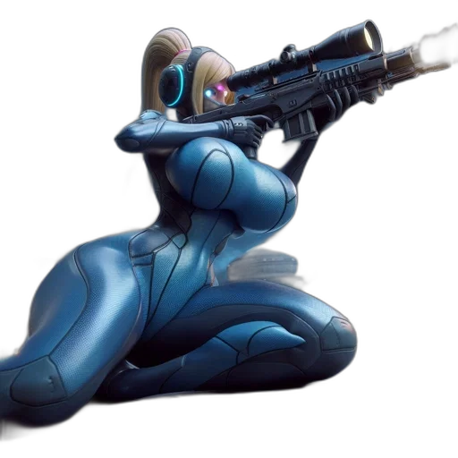 robot, weapon, concept art, 3d render transparent PNG cut-out