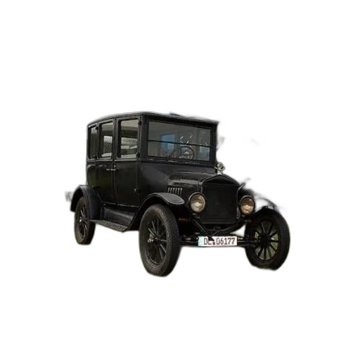 car, 3d render, vintage, black transparent PNG cut-out