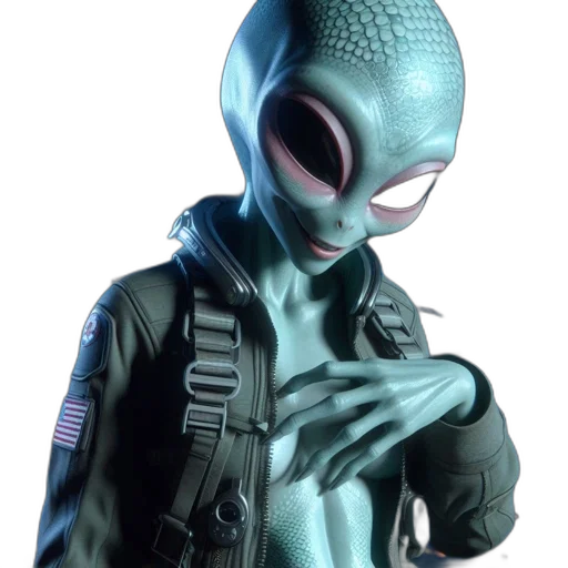 jacket, robot, creature, staff transparent PNG cut-out