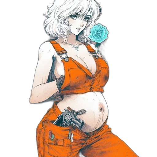 flower, staff, dress, weapon transparent PNG cut-out