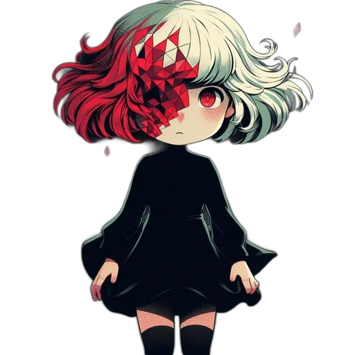 mask, hair, dress, creature transparent PNG cut-out