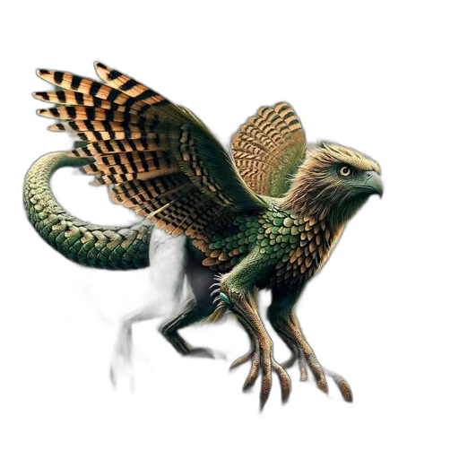 dragon, animal, creature, staff transparent PNG cut-out