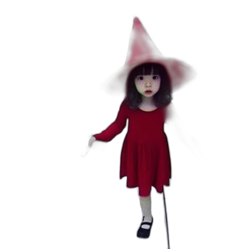 dress, hat, staff, umbrella transparent PNG cut-out