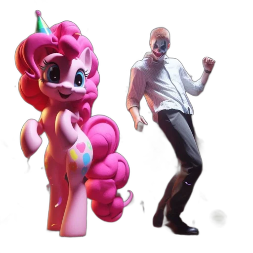 creature, concept art, 3d render, vaporwave transparent PNG cut-out