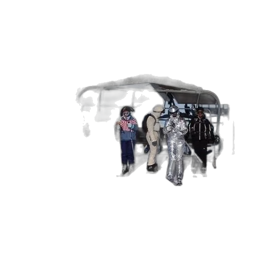 robot, car, mask, staff transparent PNG cut-out