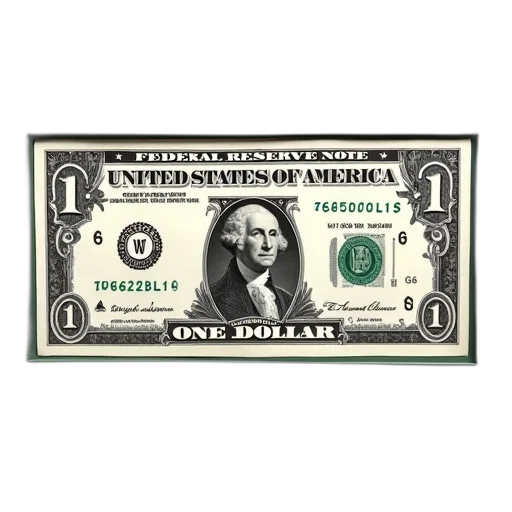 silver, certificate, denomination, one transparent PNG cut-out