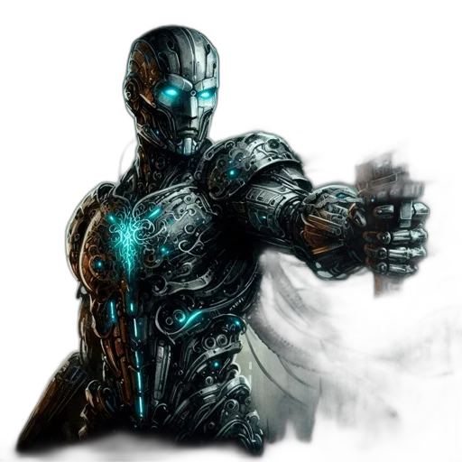 robot, weapon, mask, concept art transparent PNG cut-out
