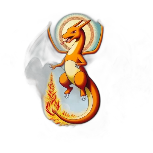 dragon, staff, fantasy art, concept art transparent PNG cut-out