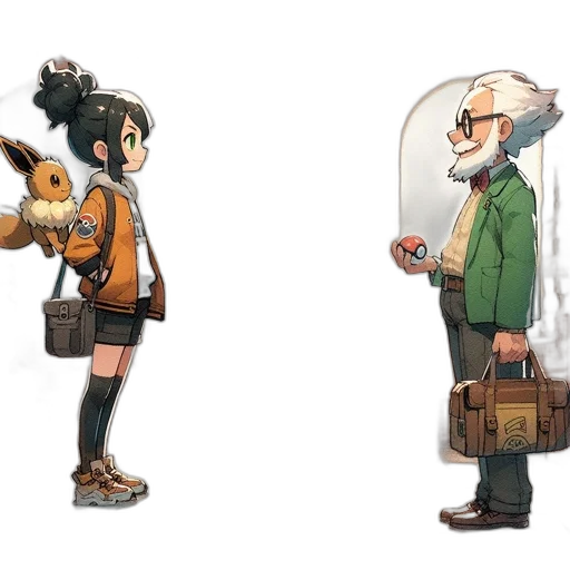 concept art, fantasy art, anime, watercolor transparent PNG cut-out