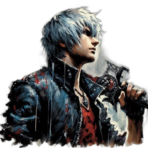 weapon, jacket, sword, concept art transparent PNG cut-out