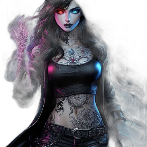 fantasy art, comic book art, concept art, cyberpunk transparent PNG cut-out