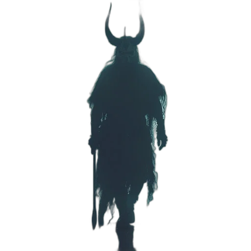creature, dragon, mask, staff transparent PNG cut-out
