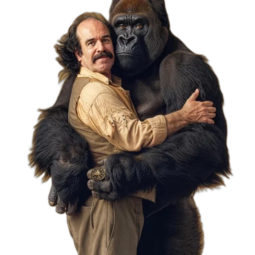animal, man, mustache, long transparent PNG cut-out