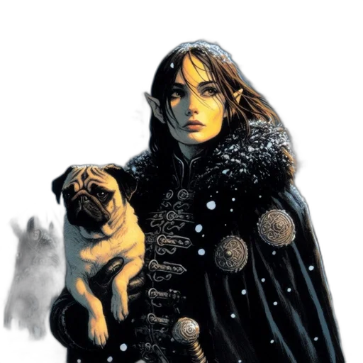 comic book art, concept art, fantasy art, photorealistic transparent PNG cut-out