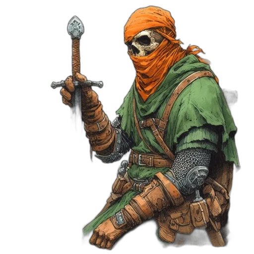 staff, weapon, sword, mask transparent PNG cut-out