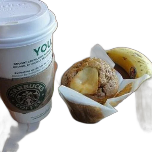 food, photorealistic, 3d render, starbucks transparent PNG cut-out