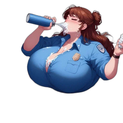 bottle, food, staff, jacket transparent PNG cut-out