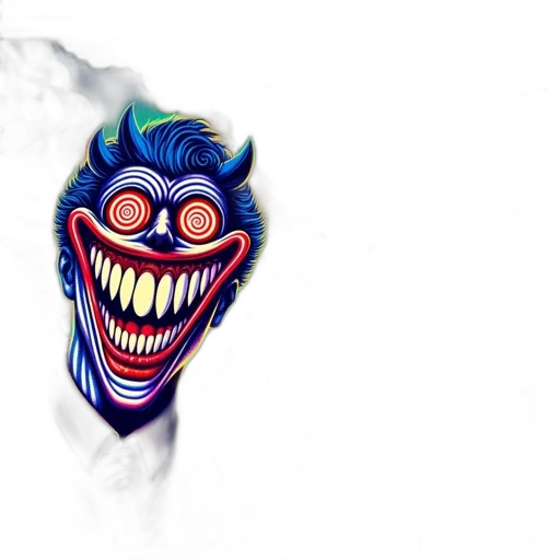 mask, face, creature, 3d render transparent PNG cut-out