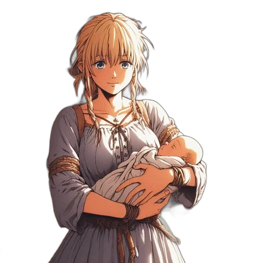 dress, dragon, weapon, staff transparent PNG cut-out