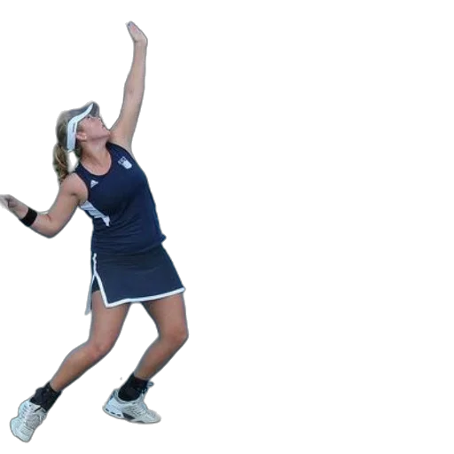 woman, blue, tennis, outfit transparent PNG cut-out
