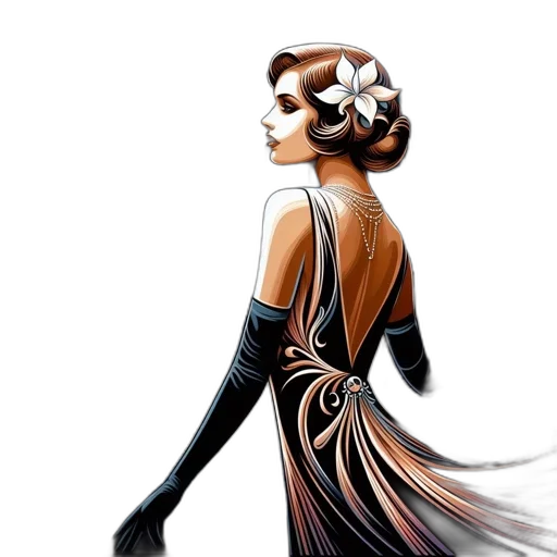 dress, jewelry, concept art, photorealistic transparent PNG cut-out