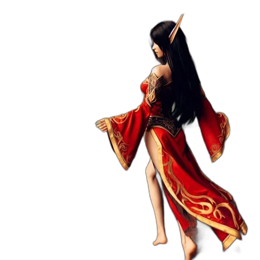 dress, sword, staff, concept art transparent PNG cut-out