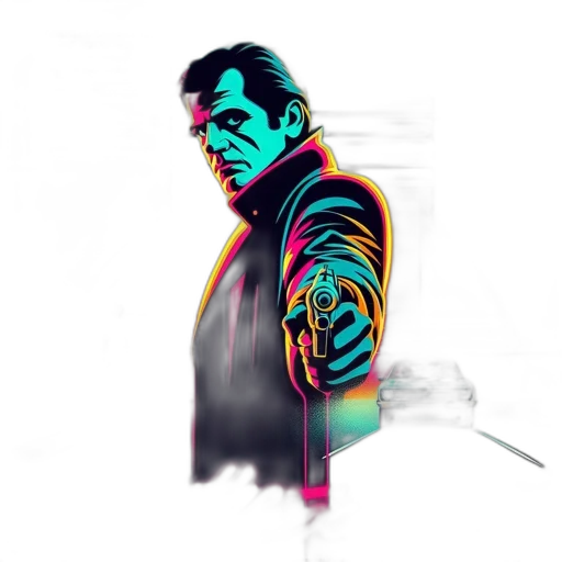 jacket, cyberpunk, comic book art, concept art transparent PNG cut-out