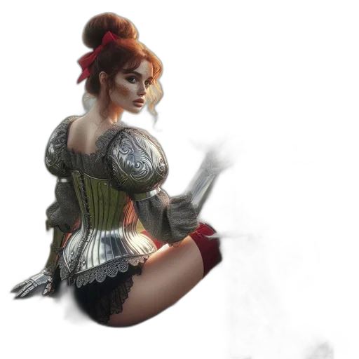 dress, staff, fantasy art, concept art transparent PNG cut-out